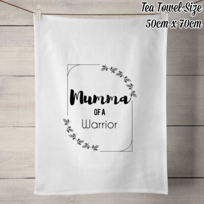 Mumma of a Warrior tea towel Thumbnail