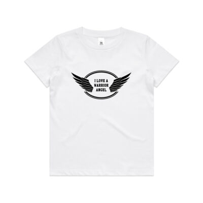 I love a Warrior Angel Kids Tee White Thumbnail